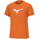 32MAA155542XL ミズノ Tシャツ(フレイムオレンジ・サイズ:2XL) MIZUNO