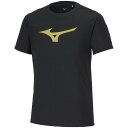 32MAA15590M ミズノ Tシャツ(ブラック×ゴールド・サイズ:M) MIZUNO