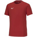 32MAA156622XL ミズノ Tシャツ(チャイニーズレッド・サイズ:2XL) MIZUNO