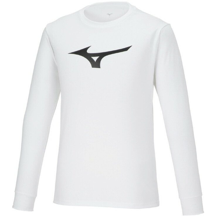 32MAA15701XL ミズノ Tシャツ(長袖)(ホワイト×ブラック・サイズ:XL) MIZUNO
