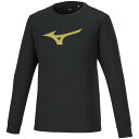 32MAA15790140 ミズノ ジュニア Tシャツ(長袖)(ブラック×ゴールド・サイズ:140) MIZUNO