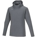 32MCA119072XL ミズノ ソフトニットプルオーバーフーディ(チャコール杢・サイズ:2XL) MIZUNO