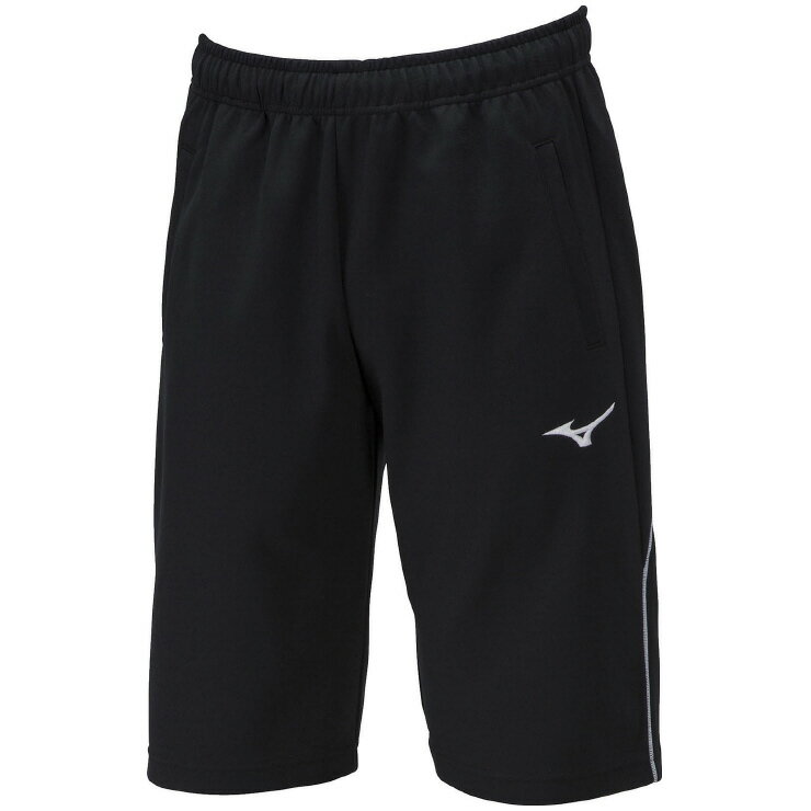 ミズノ ウォームアップハーフパンツ（ブラック×ホワイト・サイズ：S） 32MDA12690S MIZUNO