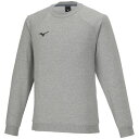 32MCA175052XL ミズノ スウェットクルー(グレー杢・サイズ:2XL) MIZUNO