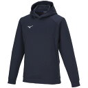 32MCA176142XL ミズノ スウェットプルオーバーフーディ(ネイビー・サイズ:2XL) MIZUNO