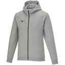 ミズノ スウェットフルジップフーディ(グレー杢・サイズ:XL) 32MCA17705XL MIZUNO