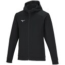32MCA177092XL ミズノ スウェットフルジップフーディ(ブラック・サイズ:2XL) MIZUNO