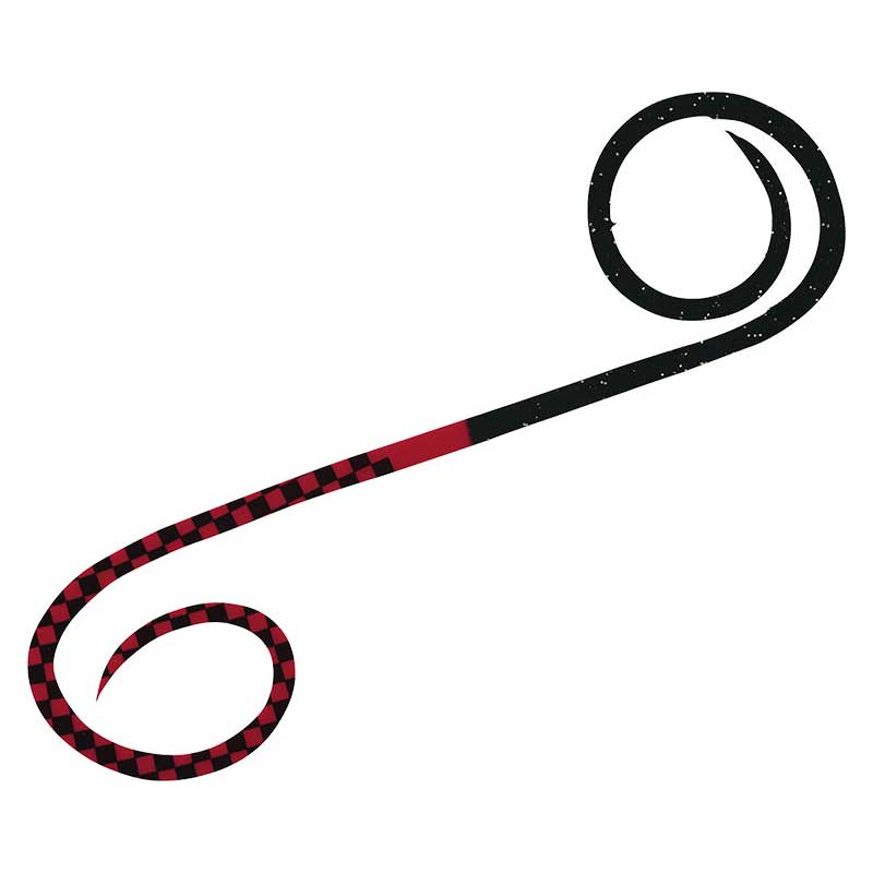 ダイワ 紅牙 シリコンネクタイハイスピードツインカーリー(チェッカーズレッド+マジカルブラック)3本入 コウガシリコンネクタイハイスピードツインカーリー(チェッカーズレッド+マジカルブラック) DAIWA タイラバネクタイ