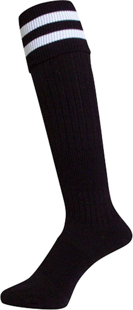 Stockings - マイン JRサッカーストッキング ブラック×ホワイト 22-24cm EBS-208J
