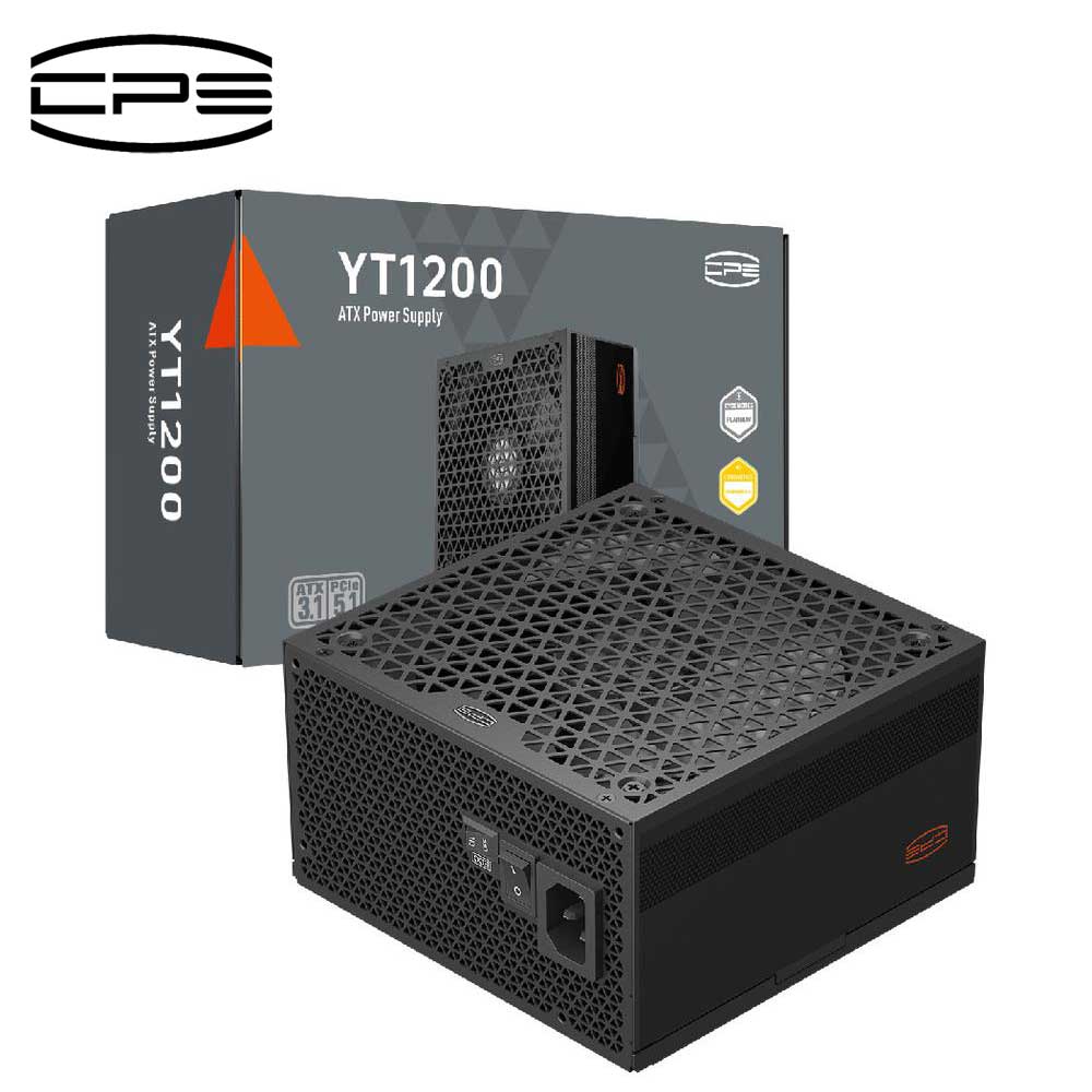 CPS｜シーピーエス Cybenetics Platinum LAMBDA STANDARD＋＋取得 ATX3.1 PCI-E 5.1対応 1200W フルプラグイン電源ユニット（ブラック） YT1200(2.0)