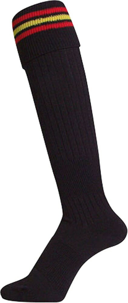 Stockings - マイン サッカーストッキング BK×YE×RD 25-27cm EBS-316
