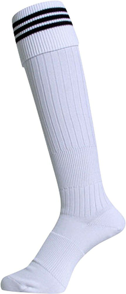 マイン JRサッカーストッキング ホワイト×ブラック 16-18cm EBS-304T