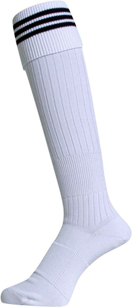 Stockings - マイン JRサッカーストッキング ホワイト×ブラック 22-24cm EBS-304J