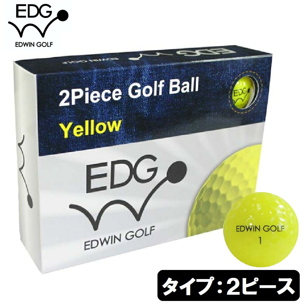 EDWIN ゴルフボール 12球入り（イエロー） EDBA-3775-12P-YE エドウィン