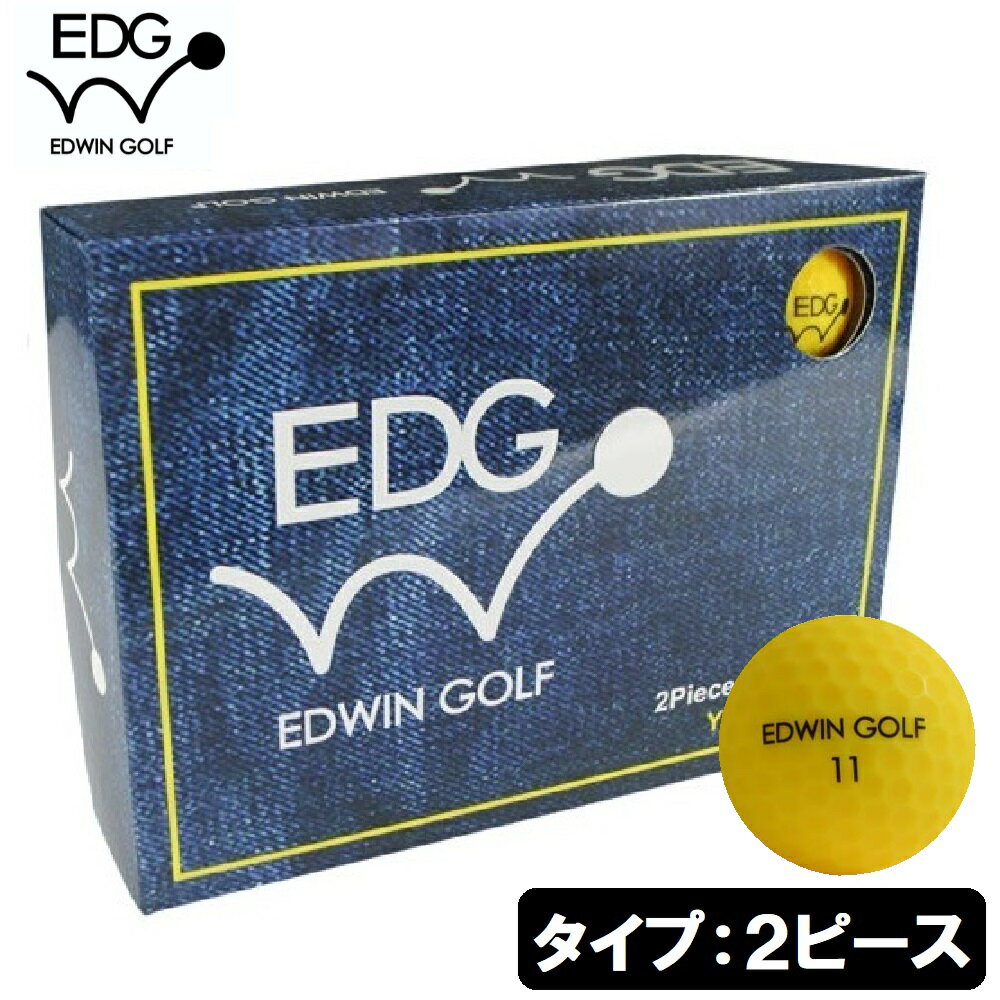 EDWIN ゴルフボール 12個入り（イエロー） EDBA-3776-12P-YE エドウィン