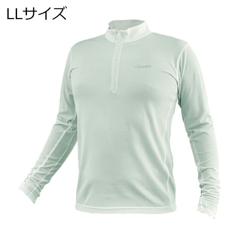 Wear - がまかつ ドライリスタ ハーフジップ シャツ LLサイズ(#2 アイスグレー) ドライリスタハーフジップシャツLL(#2アイスグレー) Gamakatsu