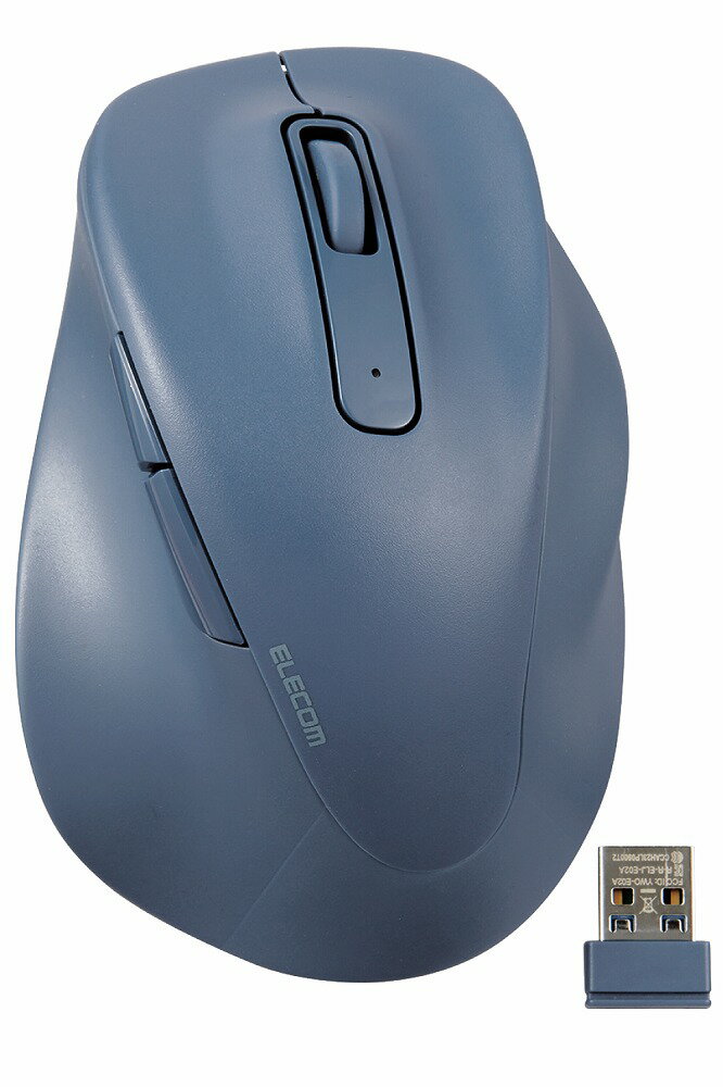 樂天商城 - エレコム ワイヤレスマウス 2.4GHz 静音 5ボタン 右手専用 Mサイズ（ブルー） 究極の握り心地を実現 抗菌 EX-G M-XGM30DBSKBU