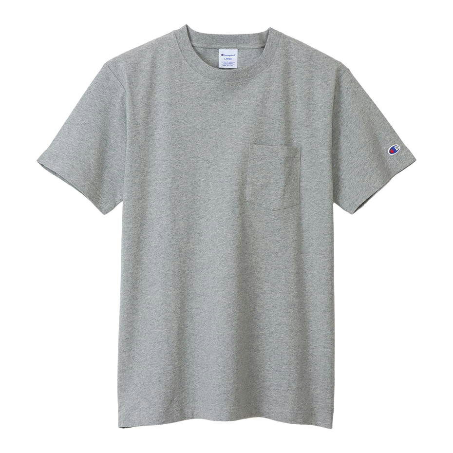 チャンピオン メンズ ショートスリーブポケットTシャツ（オックスフォードグレー・サイズ：L） CH-C3-X357-070-L Champion　ベーシック..