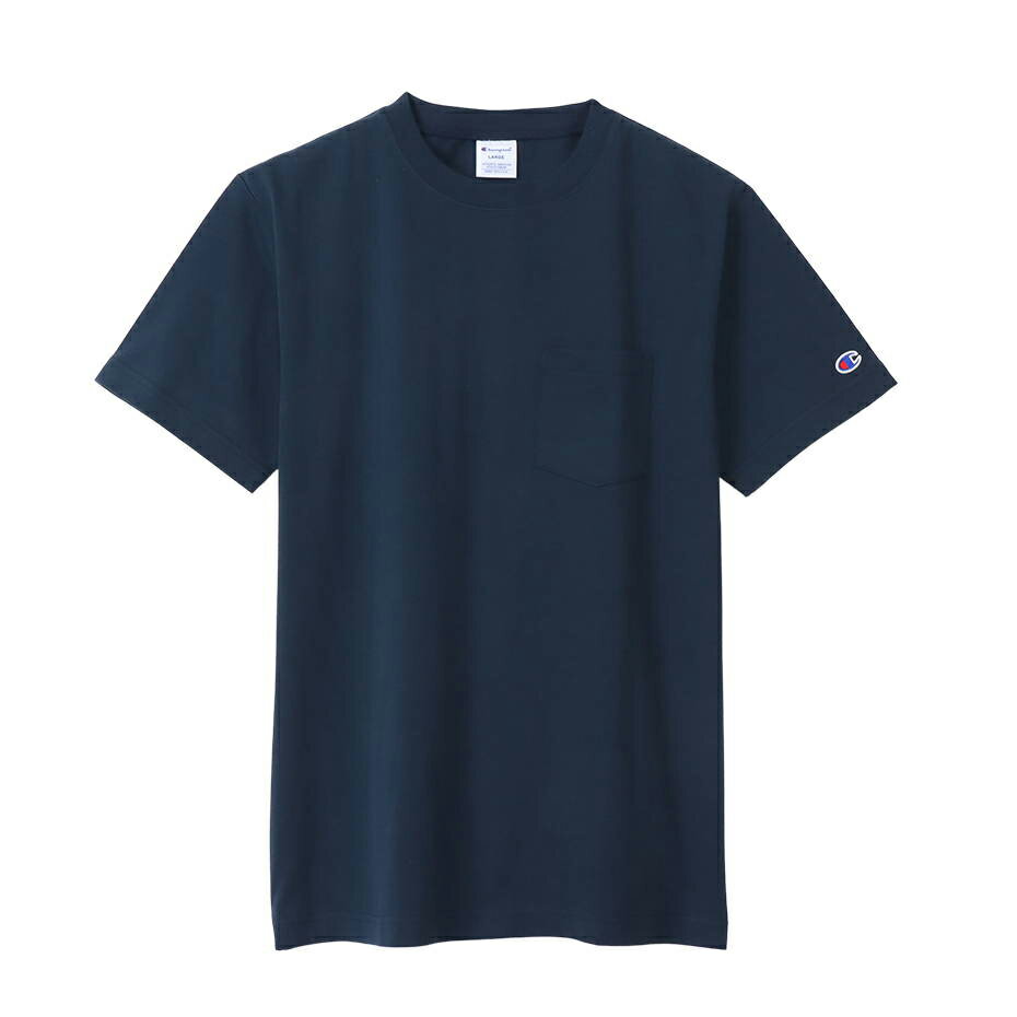 樂天商城 - チャンピオン メンズ ショートスリーブポケットTシャツ（ネイビー・サイズ：L） CH-C3-X357-370-L Champion　ベーシック チャンピオン