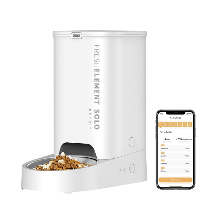 Food Dish - 自動給餌機 ホワイト P570WH Fresh Element SOLO Smart Pet Feeder PETKIT P570-WHキユウジキ
