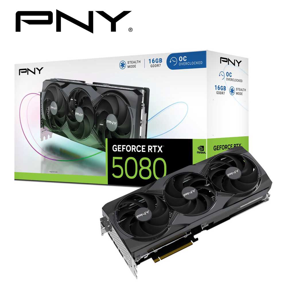 Other - PNY｜ピーエヌワイ PNY GeFORCE RTX 5080 16GB Overclocked TripleFan / PCI Express 5.0 グラフィックスボード（ブラック） VCG508016TFXPB1-O