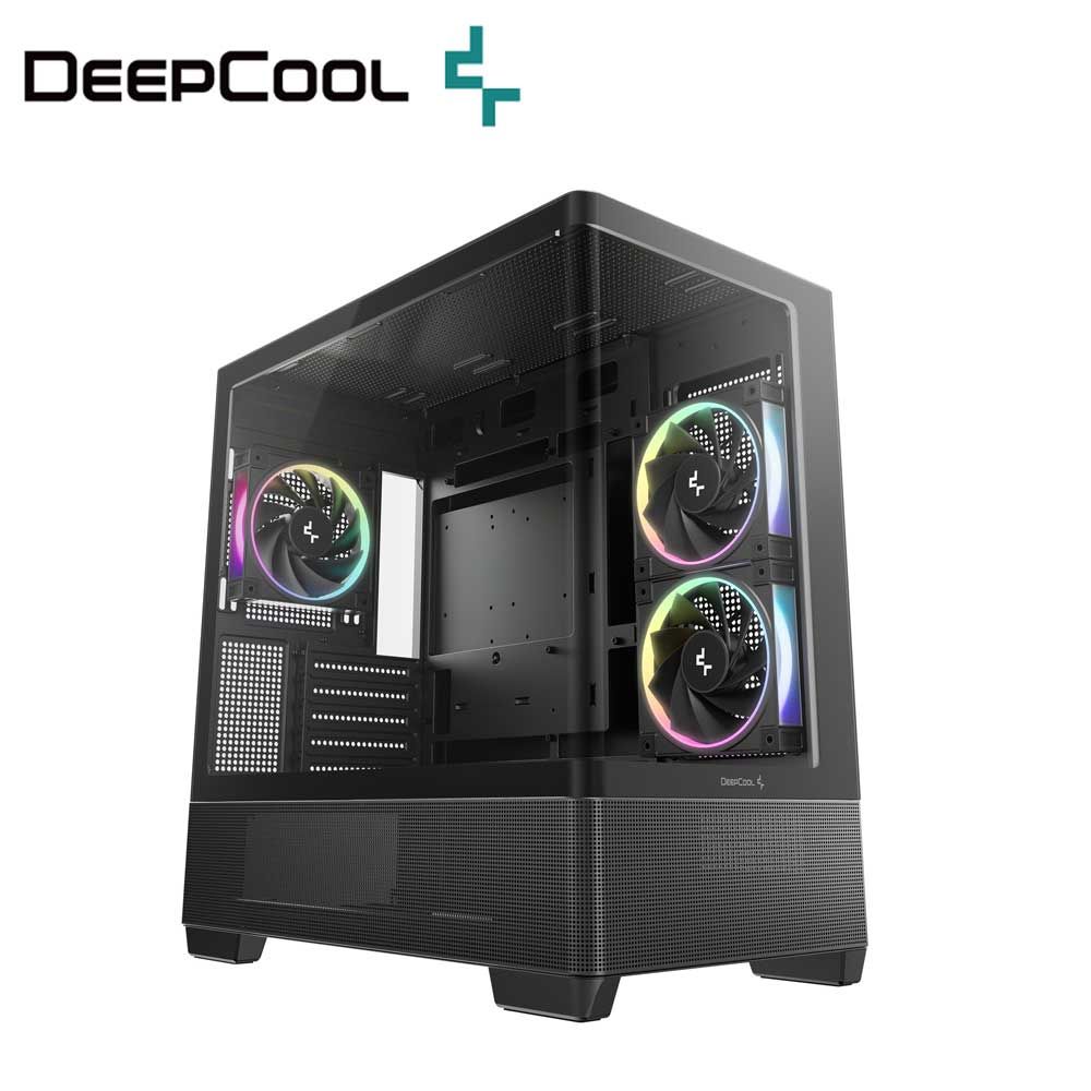 DeepCool ITX/Micro-ATX対応 ミドルタワーPCケース CG380U 3F（ブラック） R-CG380U-BKAGM3-G
