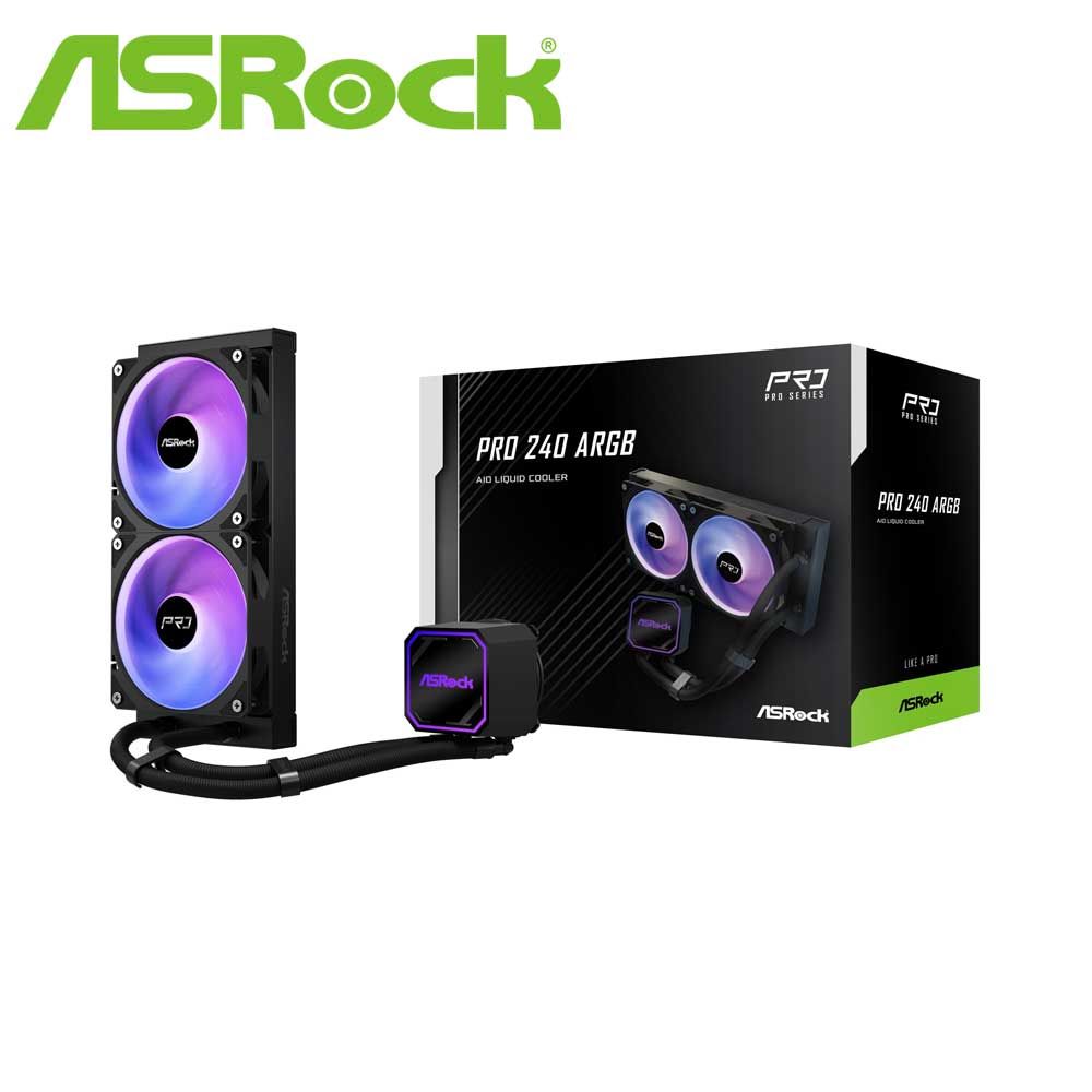 Other - ASRock｜アスロック 水冷一体型CPUクーラー Pro 240 ARGB（ブラック） PRO-240-ARGB