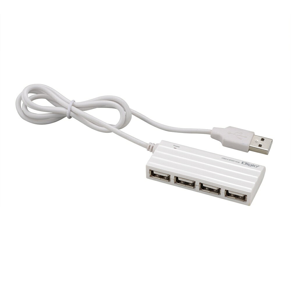 ナカバヤシ USB2.0 4ポートハブ (ホワイト) UH-2624W