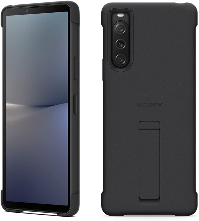 ソニー Xperia 10 V(SO-52D/SOG11/SoftBank)用 STYLE COVER WITH STAND SONY（ブラック）  XQZ-CBDC/BJPCX