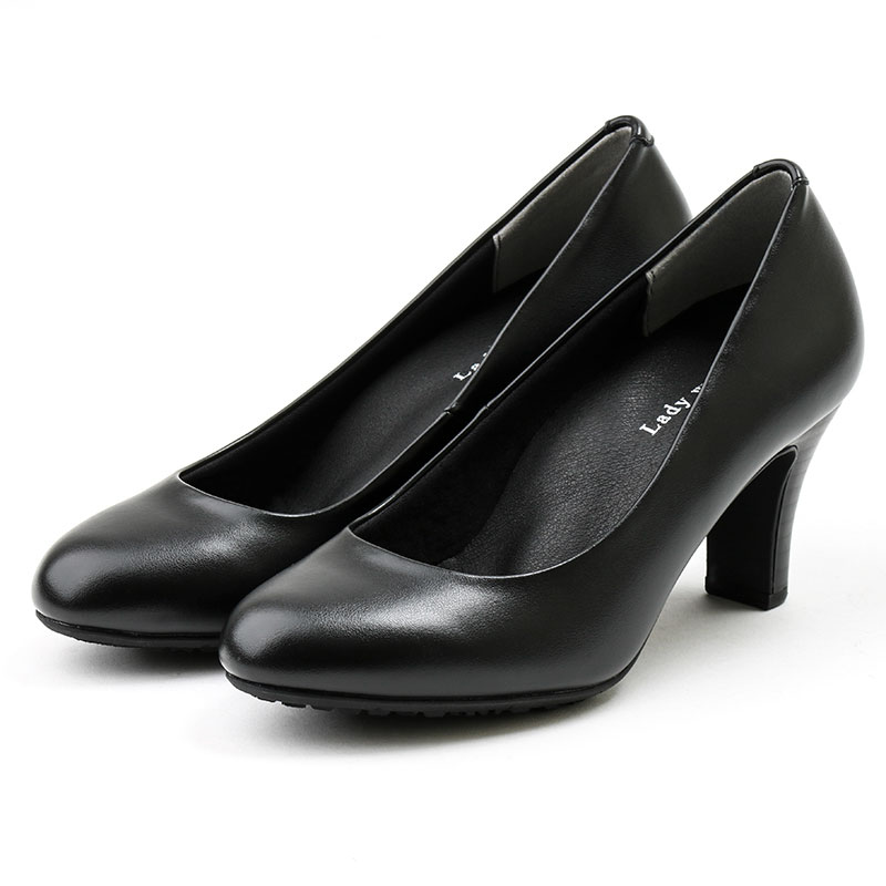 Lady worker（レディワーカー） ラウンドトゥパンプス（ブラック・サイズ：22.0cm） LO-17480-008-22.0 Black Pumps