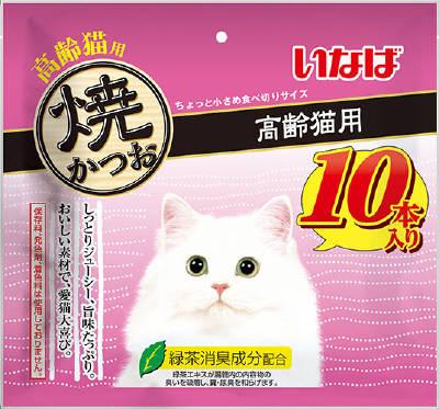 猫用おやつ シニア いなば 焼かつお 高齢猫用　10本入り いなばペットフード ヤキK コウレイネコヨウ 10P