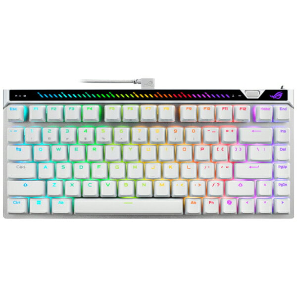 ASUS（エイスース） ゲーミングキーボード ROG Falchion Ace 75 HE Gaming Keyboard （ラピッドトリガー対応 ROG HFX V2X磁気スイッチ 英語配列 ホワイト） FALCHIONACE75HEWTV2
