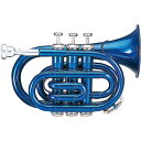 KTR-33P/MBL ケルントナー ポケットトランペット(メタリックブルー) セミハードケース付属 すぐに演奏が可能な6点セット