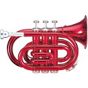 KTR-33P/MRD ケルントナー ポケットトランペット(メタリックレッド) セミハードケース付属 すぐに演奏が可能な6点セット
