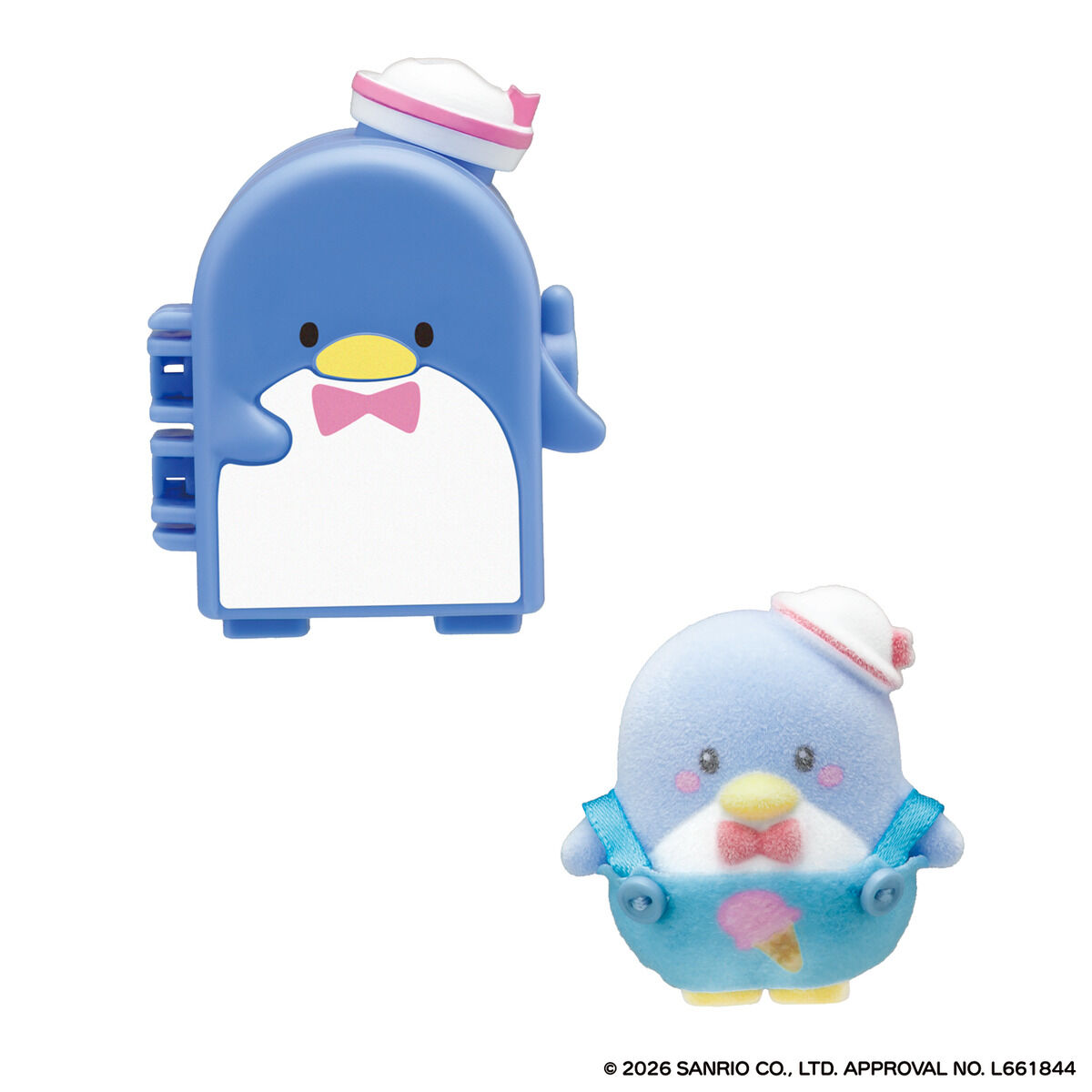 【返品種別B】□「返品種別」について詳しくはこちら□2026年04月 発売※画像はイメージです。実際の商品とは異なる場合がございます。※同一と思われるお客様より大量のご注文をいただいた場合、ご注文をお取り消しとさせていただく場合がございます。【商品紹介】タキシードサムの顔がデザインされたインパクトのある冷蔵庫と、かわいい衣装を着たフロッキードールのセットです。かわいい小物がたくさん付属します。コップに氷を入れたり、冷蔵庫のドアの内側に小物を収納することができます。さらに、冷蔵庫のぼうしを外して氷をセットし、レバーを引くと氷が飛び出す楽しいギミック付き♪【セット内容】・冷蔵庫…1・ペットボトル…1・コップ…1・魚…1・ランナー付きパーツ（氷）…1・牛乳…1・卵パック…1・チーズ…1・ドール…1・シール…1（本商品のセット内容以外は付属しません。）【商品仕様】パッケージサイズ　：　W160×H140×D45(mm)対象年齢　：　3歳〜(C) 2026 SANRIO CO. LTD. APPROVAL NO. L661844おもちゃ＞キャラクター・シリーズで探す＞さ行＞サンリオキャラクター