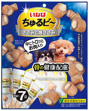 犬用おやつ いなば ちゅるビ〜　ささみと焼ささみ　骨の健康配慮　10g×7袋 いなばペットフード チユル..