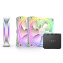 NZXT NZXT 120mm 両面RGBファン 3個＆RGB照明コントローラーセットモデル ホワイト RF-D12TF-W1