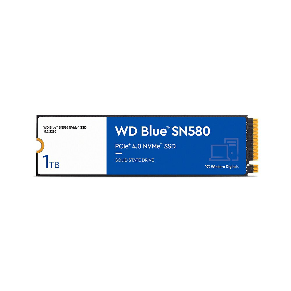 Western Digital（ウエスタンデジタル） WD Blue SN580 NVMe 内蔵SSD Type 2280 M.2 PCIe Gen4 x4 1TB WDS100T3B0E