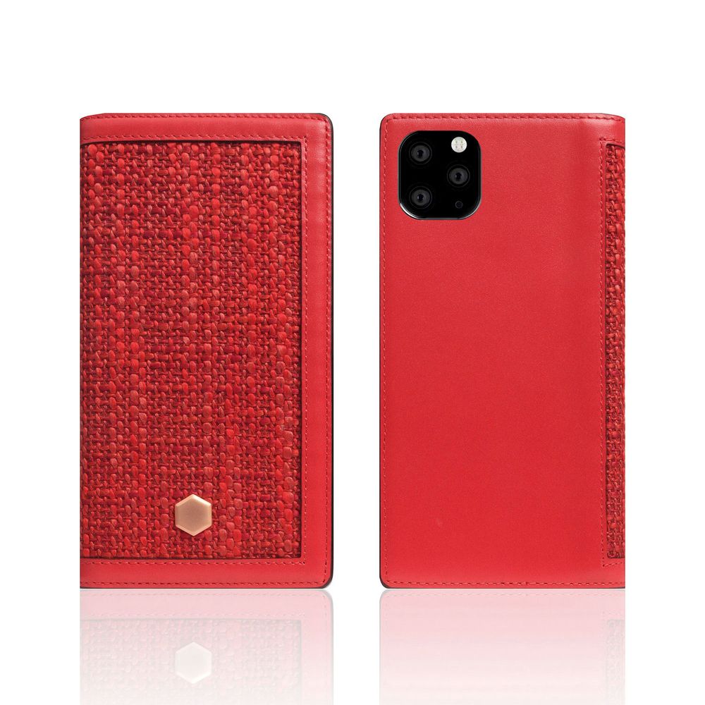SLG Design iPhone 11 Pro用 手帳型ケース Edition Calf Skin Leather Diary（レッド） SD17895I58R
