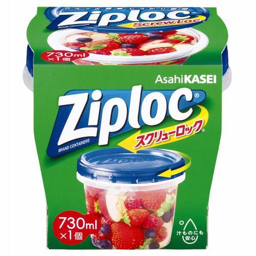 ジップロック スクリューロック 730ml 1個入 旭化成ホームプロダクツ ZLスクリユ-ロツク730ML1コ