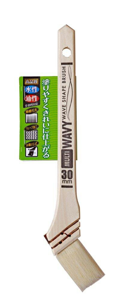 【返品種別B】□「返品種別」について詳しくはこちら□◆塗りやすくきれいに仕上がる。◆多用途用・本職とじ式・極細毛先◆高品質で水性・油性 全塗料対応。◆厳選したウェーブ化繊を使用した独自の毛組により、塗料の含み・吐き出しに優れ、塗りやすくきれいに仕上がります。◆塗料の吐き出しにムラが少なく、ライトユーザーにも使いやすい。◆本職とじ式とは：毛材をハンドル(柄)で挟み込み、柄に穴を開けて毛頭を銅線で綴じています。100％毛材でないと出来ない方法です。毛厚があり、毛量が多いので塗料の含みが良く、1回の作業で広い面積が塗れます。■　仕　様　■毛巾：30mm毛丈：40mm最適な塗料:水性塗料・油性塗料、ニス・ステイン毛材質：化繊100％[WCO30アサヒペン]アサヒペンアウトドア＞DIY・工具＞工事・照明用品＞塗装・内装用品