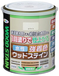 AP-9019138 アサヒペン 水性強着色ウッドステイン 1.6L(ホワイト)