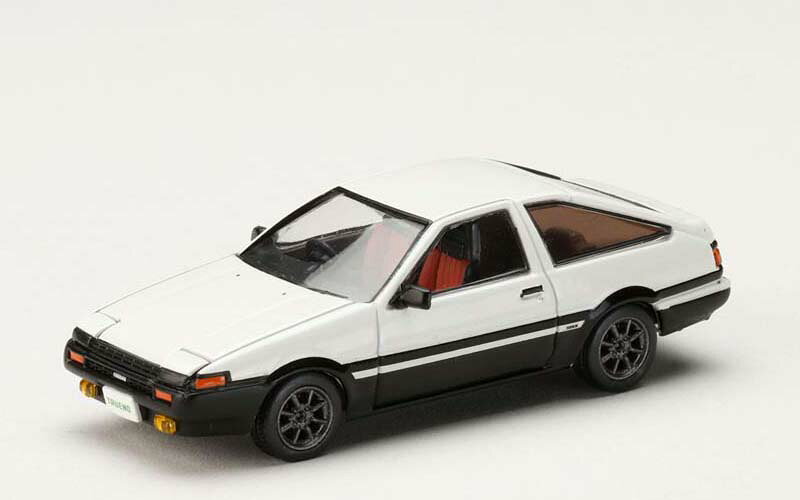 ホビージャパン 1/64 トヨタ SPRINTER TRUNEO (AE86) GT-APEX JDM カスタムバージョン ホワイト/ブラック ミニカー