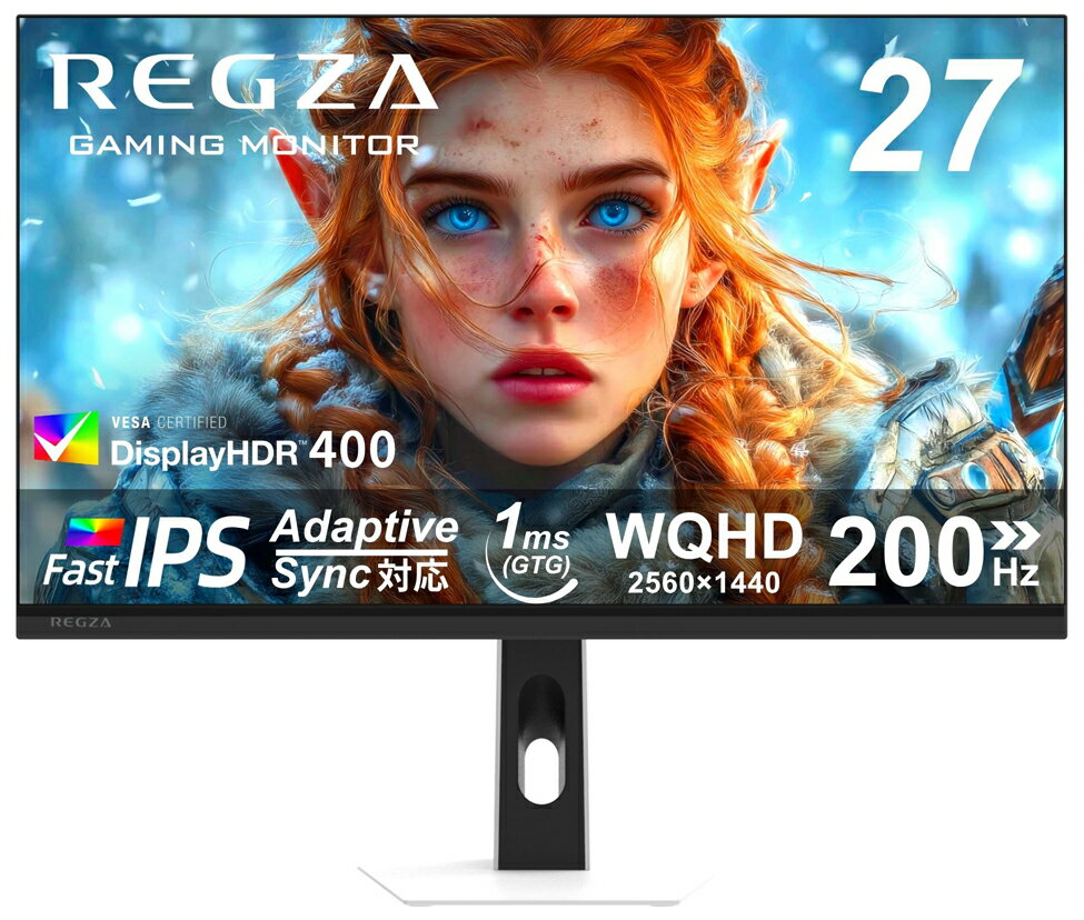 REGZA｜レグザ ゲーミング液晶ディスプレイ(27型/Fast IPS/WQHD 2560×1440/200Hz/1ms) RM-27G5SR