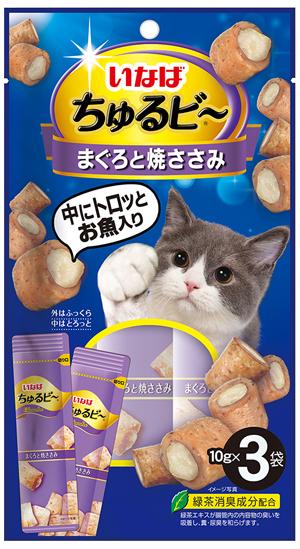 猫用 - 猫用おやつ いなば ちゅるビ〜 まぐろと焼ささみ　10g×3袋 いなばペットフード チユルビ- マグロトヤキササミ3P