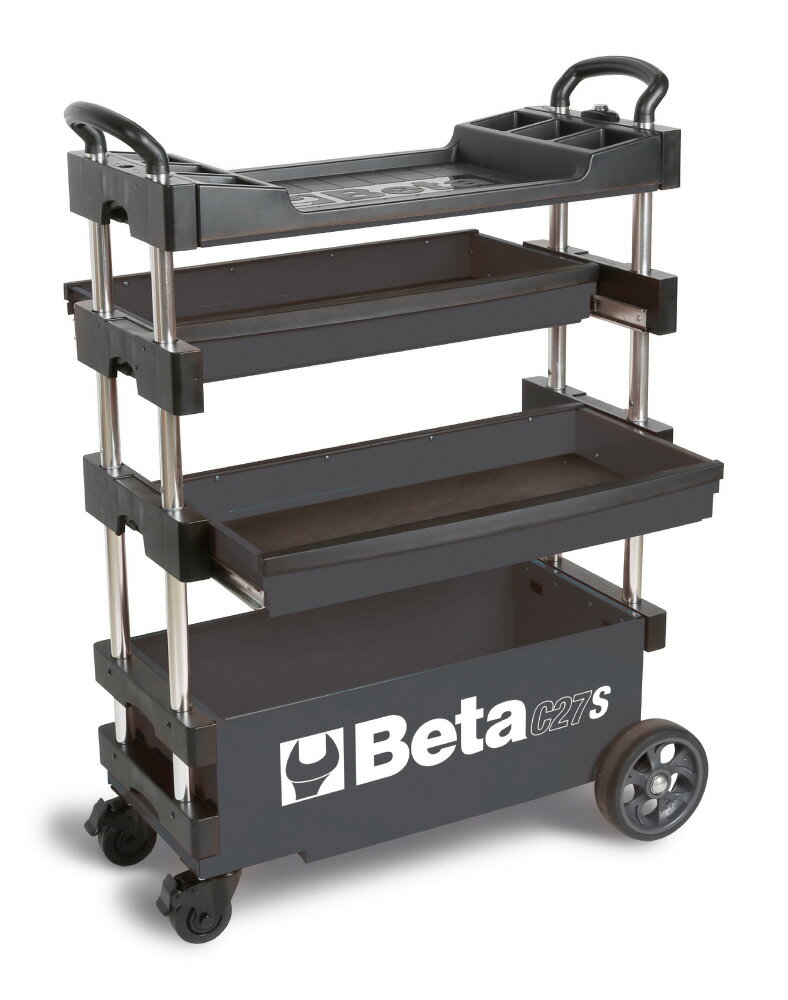 Beta 折畳式4段ツールトロリー グレー C27S-G