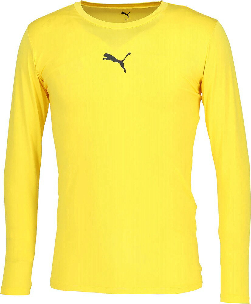 プーマ メンズ コンプレッション クルーネック LS シャツ（Cyber Yellow・サイズ：3XL） PJ-660765-07-3XL