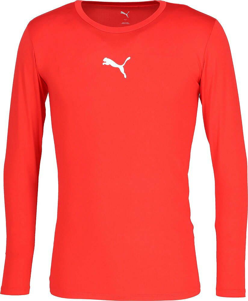 プーマ メンズ コンプレッション クルーネック LS シャツ（PUMA Red・サイズ：XL） PJ-660765-01-XL