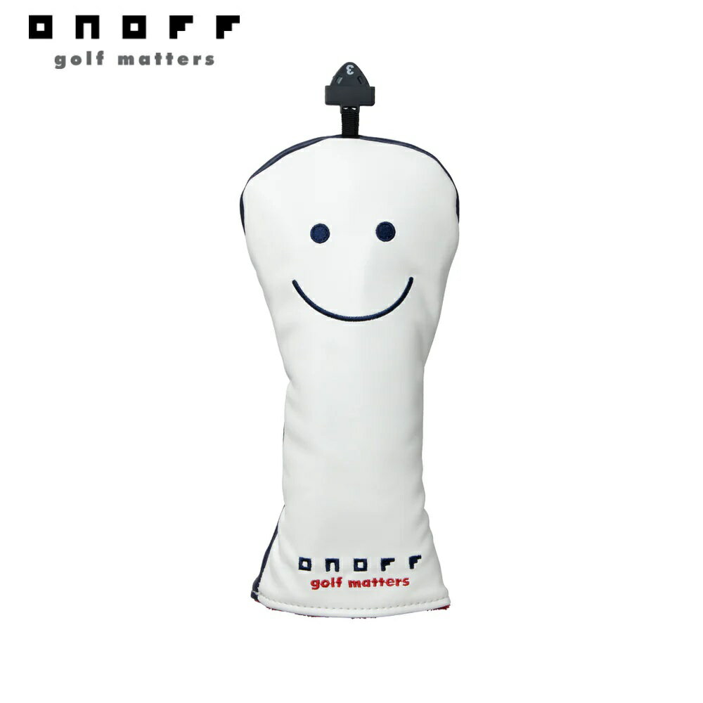 Fareway Wood - オノフ フェアウェイウッド用ヘッドカバー（ホワイト×ネイビー） OH142001 ONOFF Head Cover OH1420