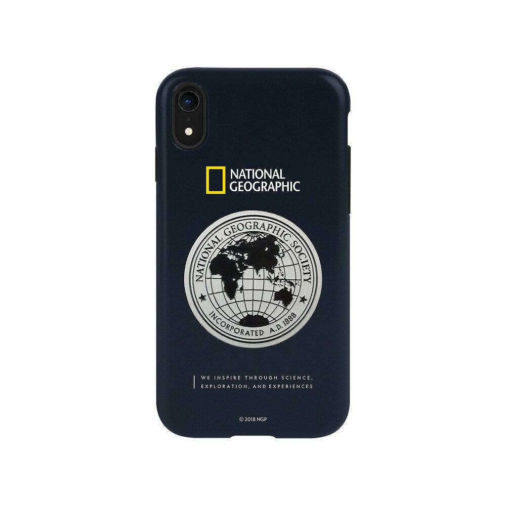 National Geographic iPhone XR用 Global Seal Metal-Deco Case（ネイビー） NG14133I61